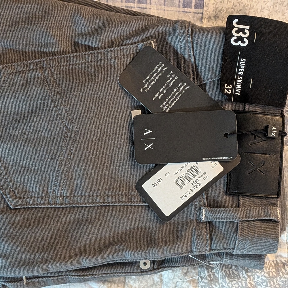 A/X Armani Exchange Men's Skinny Jeans - Gray - Picture 9 of 11